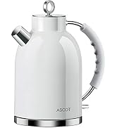 Electric Kettle, ASCOT Stainless Steel Electric Tea Kettle, 1.7QT, 1500W, BPA-Free, Cordless, Aut...