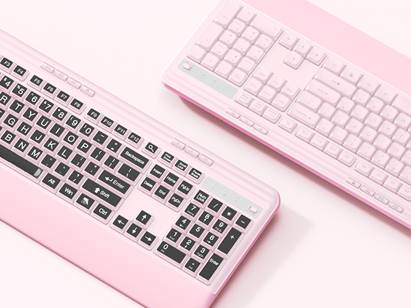 pink wireless keyboard