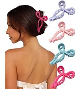 4 PCS Bow Hair Clips Bow Claw Clip for Women Nonslip Large Hair Claw Clips for Thin and Thick Hai...