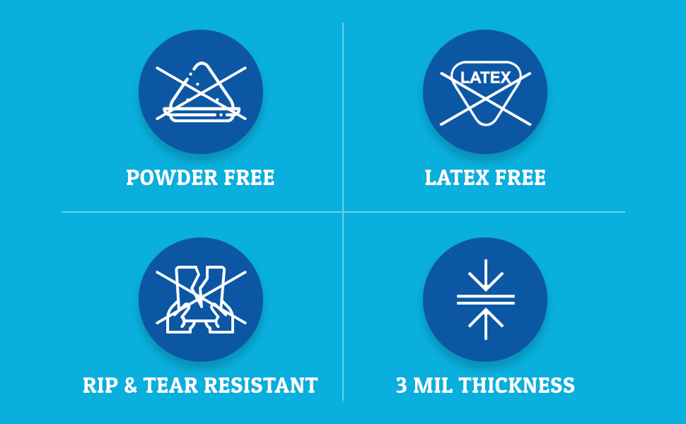 thick gloves, latex free gloves, disposable gloves latex free, powder free gloves