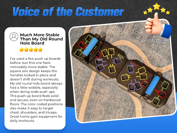 Push Up Board 7-In-1 Workout Equipment With Square Slots