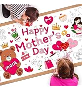 Childom 1 Pack Mothers Day Tablecloth,30x72 Inch Mom Coloring Poster Table Cloth,Large Coloring P...