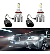 vvag 2PCS 9005/HB3 LED Bulbs for Automotive, 3800LM 6000K Car LED Headlight Bulb, Universal High ...
