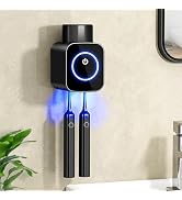 Toothbrush Holders Wall Mounted for Bathrooms, Electric Tooth Brushing Holder with Drying and Tim...