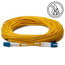 trueCABLE LC UPC to LC UPC duplex OS2 SM OFNR fiber patch cables LC to LC UPC fiber patch cord