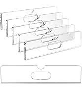 HOUSEDOMO Nameplate for Doors with Adhesive Tapes - 5 Pack 2x8 Inch Clear Acrylic Office Door Nam...