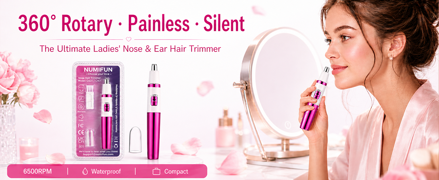 Ear and Nose Hair Trimmer for Women