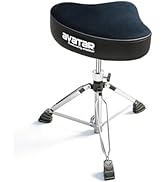 HXW Avatar Drum Throne Seat for Adults Drummers, Motorcycle Style Stool Chair with Soft Velvet Su...