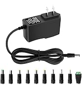 Arkare 12V 1A AC/DC Power Supply Adapter 12Volt Replacement Power Cord Wall Charger AC 100V-240V ...