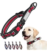 Martingale Collar for Dogs Reflective Collar with Quick Release Buckle, Adjustable Nylon Collars ...