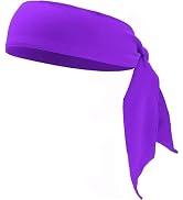 Purple Tie Headband, Sports Head Ties for Men Women,Ninja Karate, Tennis, Pirate Head Band and Ba...