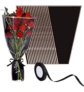 Keggaen Flower Wrapping Paper Bouquet, Clear Flower Bouquet Flower Bags Kraft Bouquet Holder Bar ...