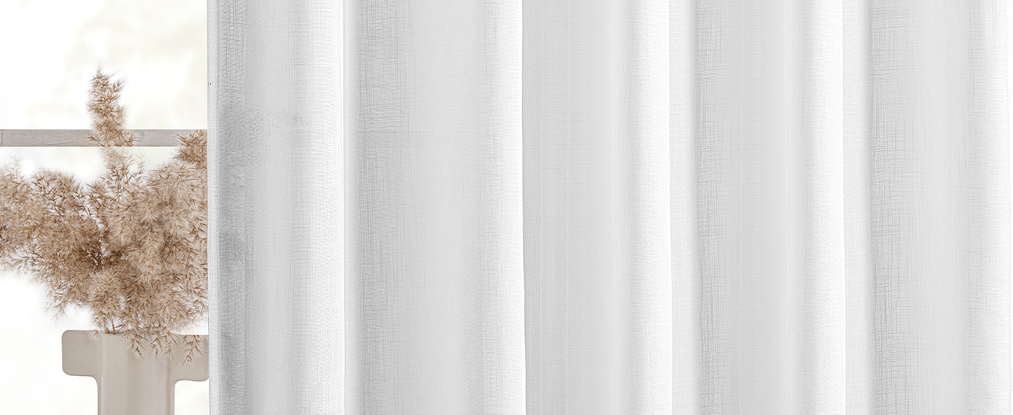 white curtains