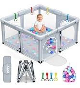 OCATO Baby Playpen: Foldable Playpen for Babies and Toddlers Large Play Pen Portable Playpen Fenc...