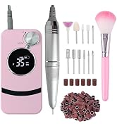 Electric Nail File Professional Cordless Nail Drill 35000RPM Gel Nail Polish Remove Portable Rech...