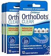 OrthoDots CLEAR – Moisture Activated Braces Wax Alternative for Pain Caused by Braces, Clear Alig...
