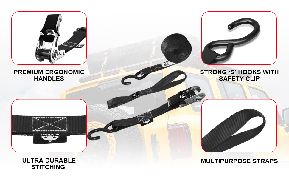 JACK BOSS RATCHET TIE DOWN STRAP