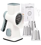 Rotary Cheese Grater with Handle Kitchen Shredder Slicer Grater Slicer Ice Shaver Cheese Vegetabl...