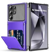 AFGHOA for Samsung S24 Ultra Wallet Case 5 Credit Card ID Holder Flip Cover | for Galaxy S24 Ultr...