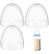 DOITOOL 3 Pcs Transparent Baby Bottle Caps Compatible with Dr Brown Wide Neck Plastic Milk Bottle...