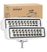 Nilight Marine LED Pods Navigation Lights 2PCS 60W White Spot Beam Ponton Boat Deck Dock Lights f...