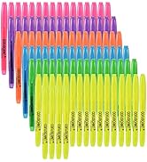 coruscant Highlighter - 100 pack color highlighter, color transparent visible fluorescent pen she...