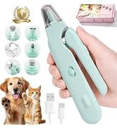 RGIMF 2-in-1 Dog Nail Grinder & Dog Nail Clipper for Sensitive Pets | Whisper-Quiet Claw Trimmer,...