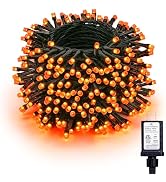 Toodour Orange Candlelight Halloween Lights, 131ft 350 LED String Lights with 9 Modes, Timer, Con...