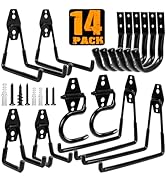 Vanloory Garage Storage Hooks, 14 Pack Heavy Duty Garage Hook with Anti-Slip Coating, Wall Mount ...