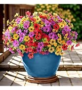LetuoClips Artificial Flowers Fake Plants for Outdoors Summer Decoration | 13 Bundles Silk Realis...