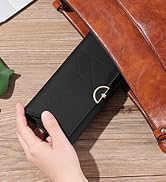 RNIEGA Leather Wallet for Women Trifold Womens' RFID Blocking Wallet Card Holder Purse Clutch wit...