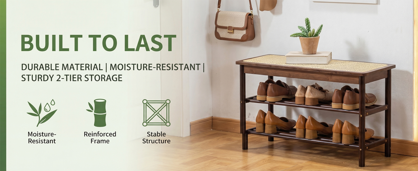 bamboo shoe bench