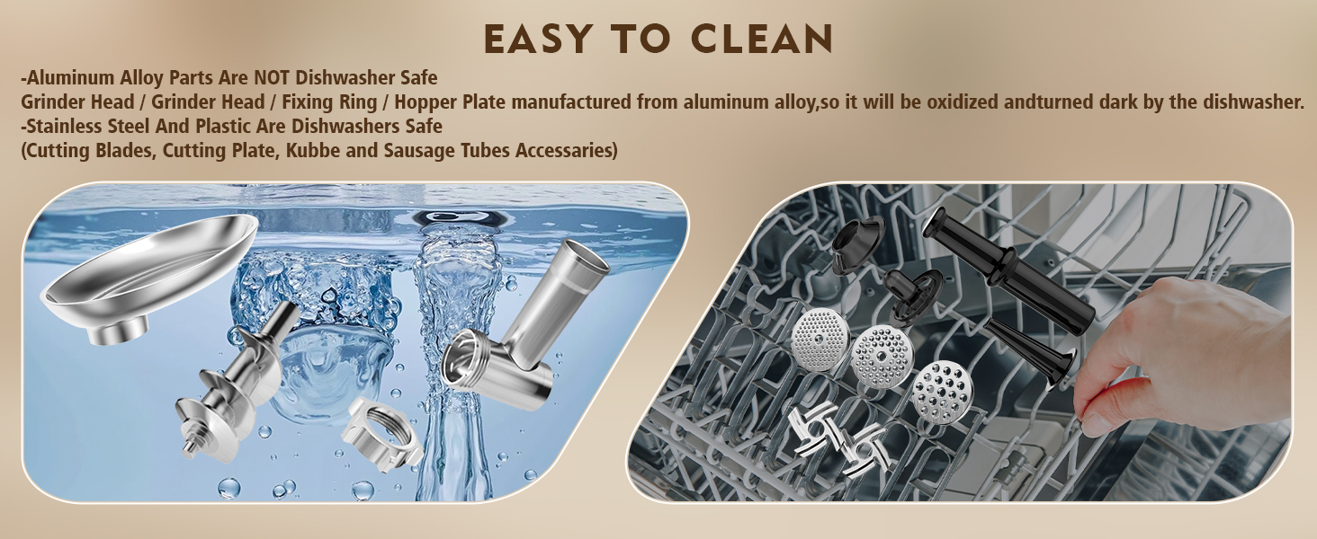 CHEFFANO electric meat grinder is more easy to clean