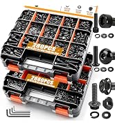 weideer 3160PCS Metric Flange Bolt Assortment,Metric Screw Assortment,12.9 Alloy Hex Socket Head&...