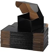 Hoikwo 9x6x4 Black Shipping Boxes Set of 25 Corrugated Cardboard Boxes for Small Business for Pac...