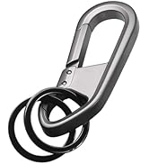 gsiollvderbarley keychain,key holder,key carabiner,Key Chain Quick Release Spring with 2 Key Ring...