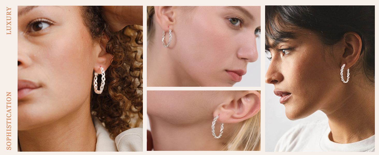 sterling silver womans earrings