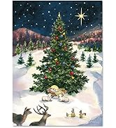 Current Christmas Tree and Manger Greeting Cards Set - Set of 18 Large 5 x 7-Inch Folded Cards, T...