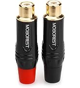MOBOREST RCA Female Plug Adapter Audio Phono Gold Plated Solder 24K Gold Speaker Plugs RCA Jack C...