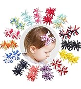30pcs Girls Curly Hair Clips Fireworks Hair Bows for Baby Girls Hair Clips Curly Korker Pom Pom B...