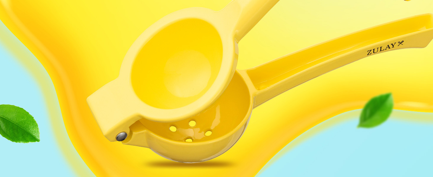 Manual lemon juicer extracts every last drop of juice with easy hand press design