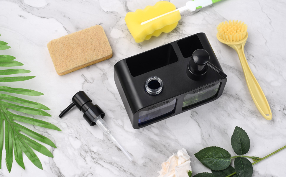 dish and hand soap dispenser set