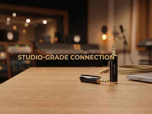 3.5mm to 1/4'' Stereo Audio Adapter, 3.5mm to 1/4'' (6.35mm) Headphone Adapter
