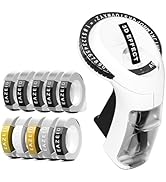 EazeID Embossing Label Maker with 10PK Color Tapes, Vintage Manual Embossed Labeler with 3D Embos...