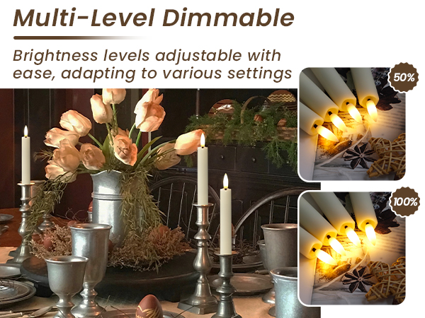 flameless taper candles