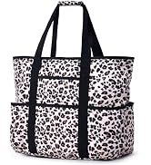 Beach Bags for Women, Large Beach Tote Bag with Zipper Tons of Pockets Beach Bag Waterproof Sandp...