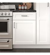 Furinno Shaker Drawer Base Kitchen Cabinet with 1-Door, White | 24 D x 21 W x 34.5 H, Adjustable ...