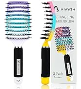 Hair Brushes for Women, HIPPIH Boar Bristle Hair Brush, Detangler Brush for Curly Hair, Vented Ha...