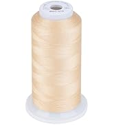 Simthread 100% Cotton Thread 1641 Yards Eggshell for Sewing Quilting