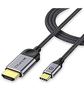 QGeeM USB C to HDMI Cable Adapter 4Ft 4K, USB Type C to HDMI Thunderbolt 3/4/5 Compatible for iPh...